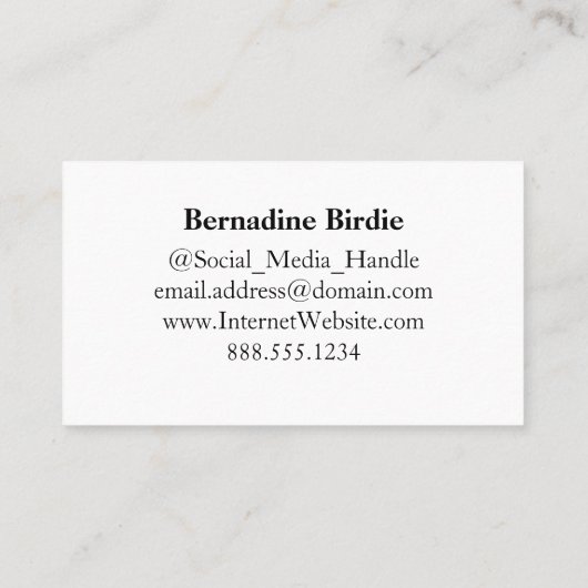 Mit Monogramm Buchstabe R Einfach Schwarz/Weiß Visitenkarte (Rückseite)