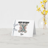 Mit Monogramm Buchstabe "X" Glückwunsch zum Geburt Karte (Gelbe Blume)