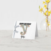 Mit Monogramm Buchstabe "Y" Glückwunsch zum Geburt Karte (Gelbe Blume)