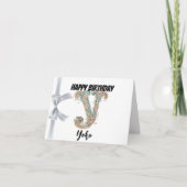 Mit Monogramm Buchstabe "Y" Glückwunsch zum Geburt Karte (Vorderseite)