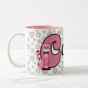 Mit Monogramm Buchstaben C und Name Kids Zweifarbige Tasse