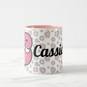 Mit Monogramm Buchstaben C und Name Kids Zweifarbige Tasse (Mittel)