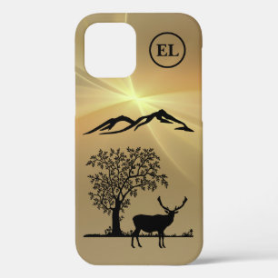 Mit Monogramm Buck Silhouette Apple iPhone 12 Fall Case-Mate iPhone Hülle
