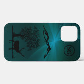 Mit Monogramm Buck Silhouette Apple iPhone 12 Fall Case-Mate iPhone Hülle (Rückseite (Horizontal))