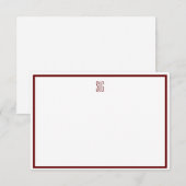 Mit Monogramm Bugandandy-Karte Einladung (Vorne/Hinten)