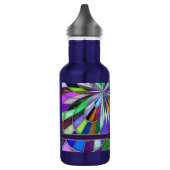 Mit Monogramm bunte abstrakte beflecktes Edelstahlflasche (Links)