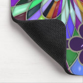 Mit Monogramm bunte abstrakte beflecktes Mousepad (Ecke)