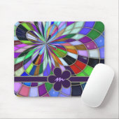Mit Monogramm bunte abstrakte beflecktes Mousepad (Mit Mouse)