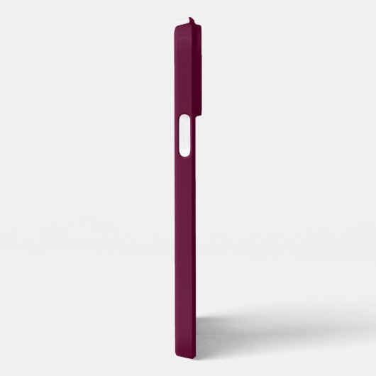 Mit Monogramm Burgund Minimalistisch mit Namen iPhone Hülle (Rechte Seite)