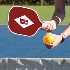 Mit Monogramm Burgund Pickleball Schläger