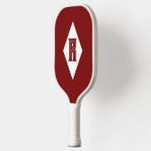 Mit Monogramm Burgund Pickleball Schläger (Links)