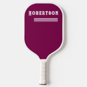 Mit Monogramm Burgund Pickleball Schläger (Rückseite)