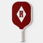 Mit Monogramm Burgund Pickleball Schläger (Vorderseite)