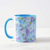 Mit Monogramm Bush-Wildblume Romantic Blue Tasse (Links)