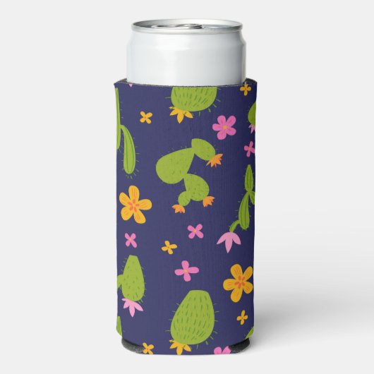 Mit Monogramm Cactus Fun Personalisiert Selters Dosenkühler (Seltzer Rückseite)