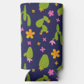 Mit Monogramm Cactus Fun Personalisiert Selters Dosenkühler (Rückseite)