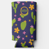 Mit Monogramm Cactus Fun Personalisiert Selters Dosenkühler (Vorderseite)