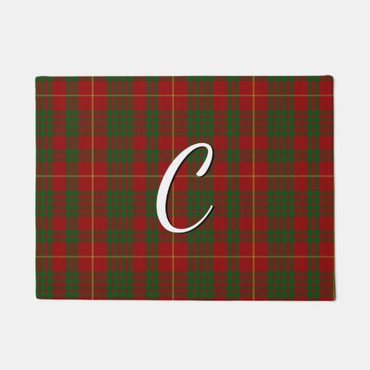 Mit Monogramm Cameron Tartan Kariert Door Mat Fußmatte (Vorderseite)