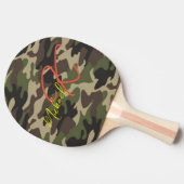 Mit Monogramm Camouflage Ping Pong Paddle - Cooler Tischtennis Schläger (Seitenansicht)