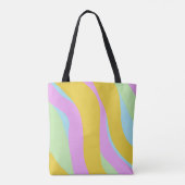 Mit Monogramm Caribe gelb, hellblau, rosa, Minze Tasche (Rückseite)
