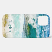 Mit Monogramm Case-Mate-iPhone-Fall für Wasserfarb Case-Mate iPhone Hülle (Rückseite (Horizontal))