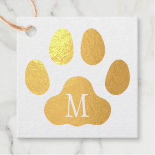 Mit Monogramm Cat Paw-benutzerdefinierte Meldung Geschenkanhänger