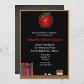 Mit Monogramm Chalkboard-Lehrer Abschluss einladen Einladung (Vorne/Hinten)