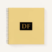 Mit Monogramm Champagner-Notebook Notizblock (Vorderseite)