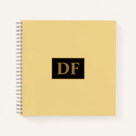 Mit Monogramm Champagner-Notebook Notizblock