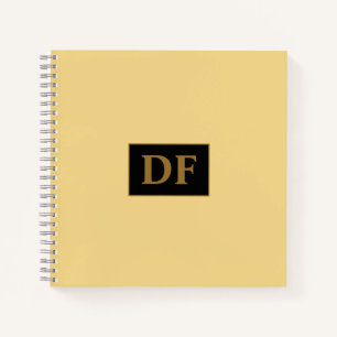 Mit Monogramm Champagner-Notebook Notizblock