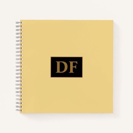Mit Monogramm Champagner-Notebook Notizblock (Vorderseite)