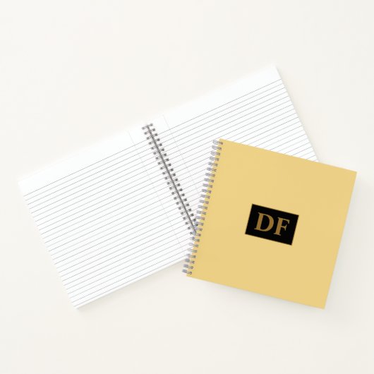 Mit Monogramm Champagner-Notebook Notizblock (Innenseite)