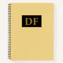 Mit Monogramm Champagner-Notebook Notizblock