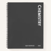 Mit Monogramm Chemie dunkelgrau Notizblock (Vorderseite)