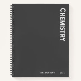 Mit Monogramm Chemie dunkelgrau Notizblock