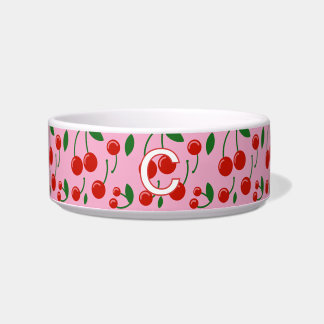 Mit Monogramm Cherries Dog Bowl Napf