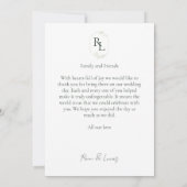 Mit Monogramm Chic Elegant Couple Foto Vielen Dank Dankeskarte (Rückseite)