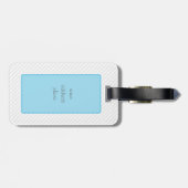Mit Monogramm Chic-elektrische Gepäckanhänger (Rückseite horizontal)