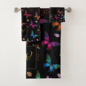 Mit Monogramm-Chic-Extravagant-Schmetterlingsmuste Badhandtuch Set (Insitu)