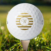 Mit Monogramm Chic Golf Balls Girl Golfball
