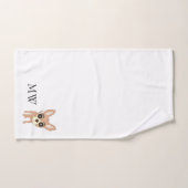 Mit Monogramm Chihuahua-Hunddesign Badhandtuch Set (Handtuch)