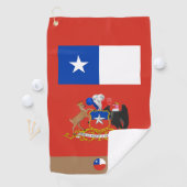 Mit Monogramm chilenische Fahne & Chile / Golfhand Golfhandtuch (Insitu)