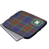 Mit Monogramm Clan MacBeth Tartan Laptopschutzhülle (Vorne Knopf)