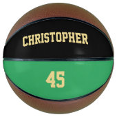 Mit Monogramm Club Team Spielernummer Basketball (Vorderseite)