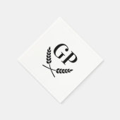 Mit Monogramm Cocktail-Servietten mit Kaminlogo Serviette (Ecke)