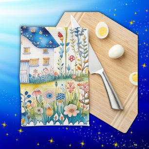 Mit Monogramm Cocktailcore-Zuhause mit Mushrooms   Geschirrtuch