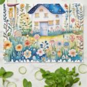 Mit Monogramm Cocktailcore-Zuhause mit Mushrooms | Geschirrtuch (Gefaltet)