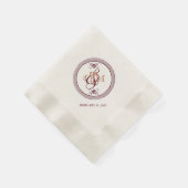 Mit Monogramm Cocktailserien C und M Serviette (Ecke)