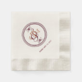 Mit Monogramm Cocktailserien C und M Serviette (Vorderseite)