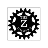 Mit Monogramm Cog Rubber Briefmarke Gummistempel (Prägung)